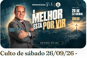 Arte do culto de 26 de setembro com o Pastor Ivan Goes